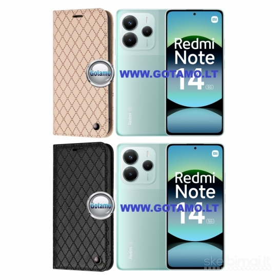 1176 Dalton magnetiniai dėklai knygelės Xiaomi Redmi Note 14 5G