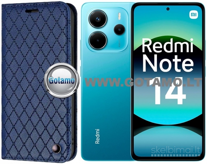 1177 Dalton magnetiniai dėklai knygelės Xiaomi Redmi Note 14 4G