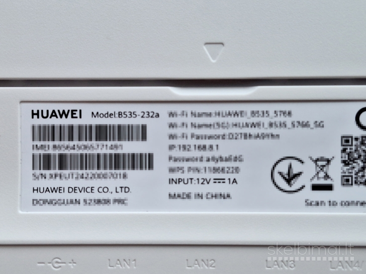 Huawei B535-232a 4G+ LTE modemas su SIM kortele