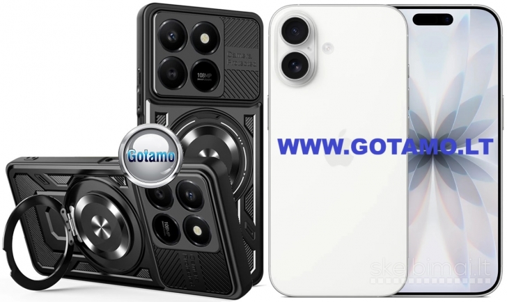1187 B-Ultra MagSafe dėklas nugarėlė šarvai Apple iPhone 17 WWW.GOTAMO.LT