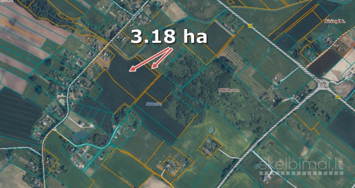 Parduodami du (3.18 ha) žemes ūkio paskirties sklypai. Vilniaus raj.