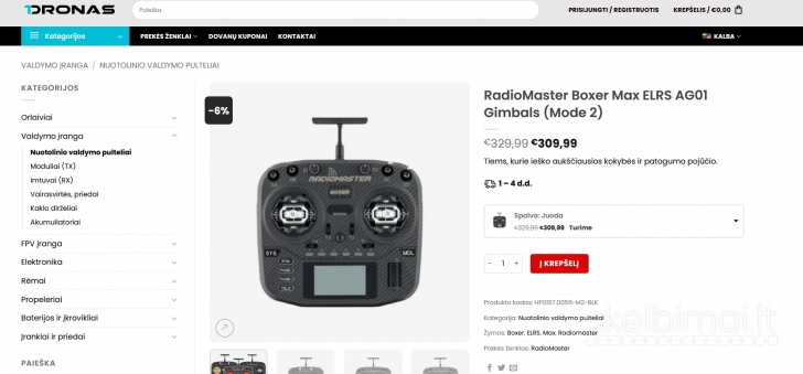 Parduodu FPV drono komplekta