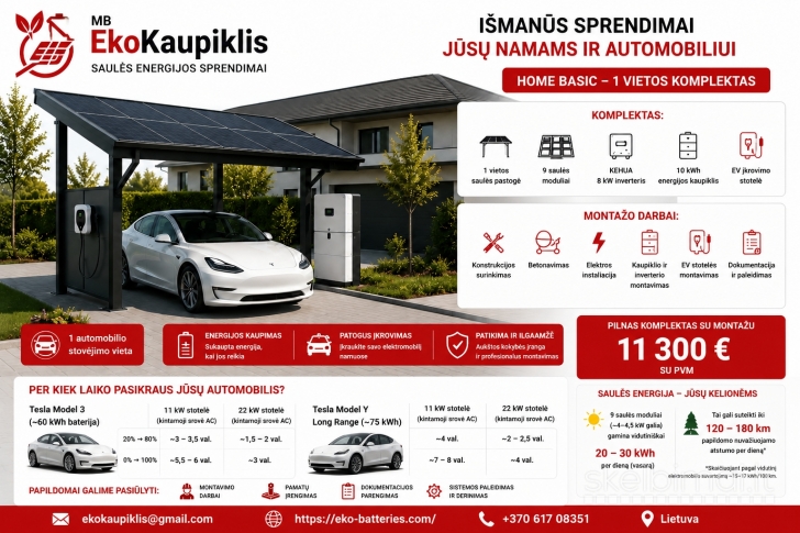  IŠMANI SAULĖS AUTOMOBILIŲ PASTOGĖ