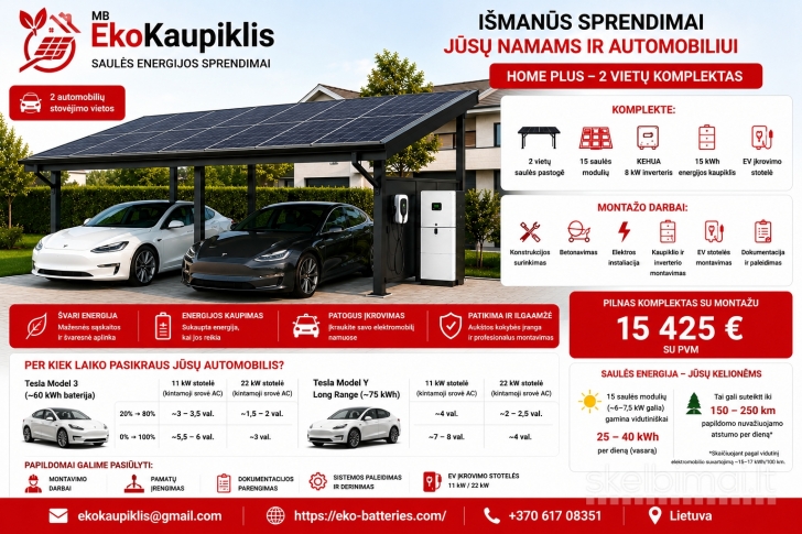  IŠMANI SAULĖS AUTOMOBILIŲ PASTOGĖ