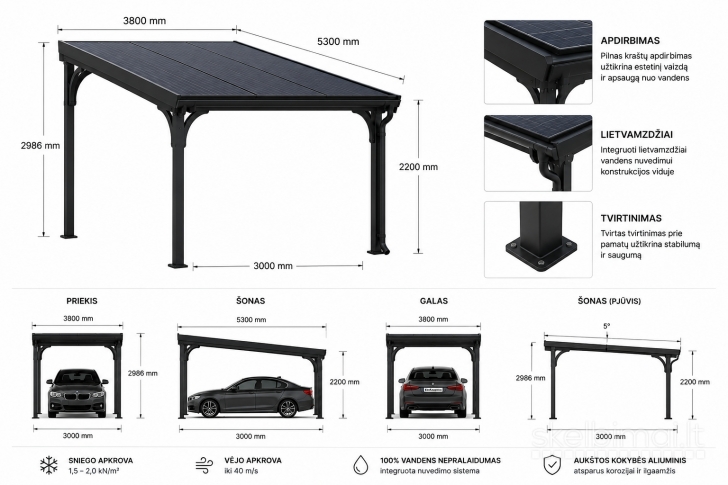 IŠMANI SAULĖS AUTOMOBILIŲ PASTOGĖ