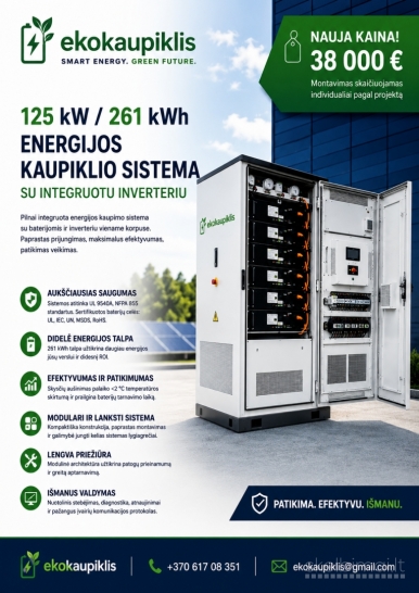 KAUPIKLIAI VERSLUI – MAŽESNĖS ELEKTROS SĄNAUDOS IR DIDESNIS PELNINGUMAS