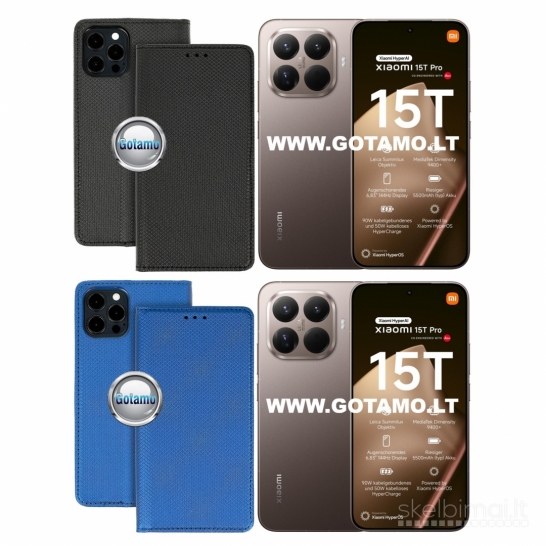 1203 Re-Grid magnetiniai dėklai knygutės Xiaomi 15T Pro WWW.GOTAMO.LT