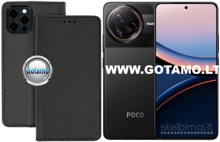 1204 Re-Grid magnetiniai dėklai knygutės – Xiaomi Poco F7 Pro / Poco F7 Ultra