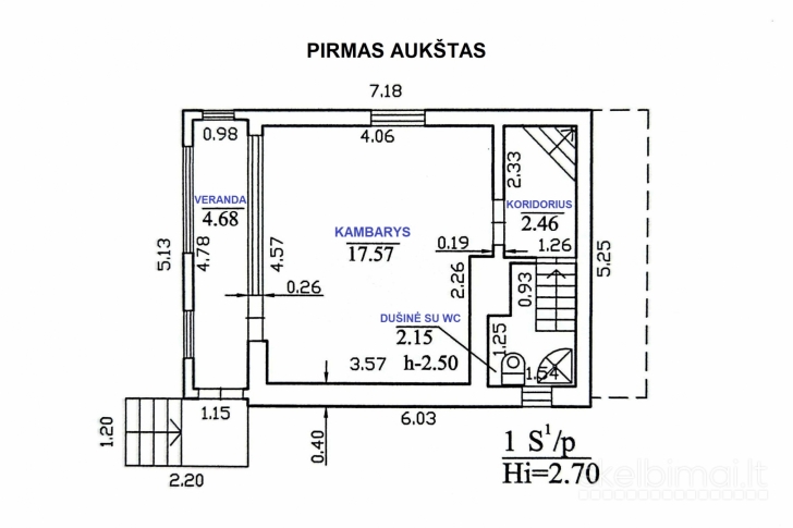 Įrengtas gyventi sodo namas Daukniškių k.