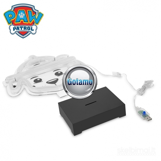 1211 Neoninė LED lempa ant stovo Paw Patrol – Marshall WWW.GOTAMO.LT