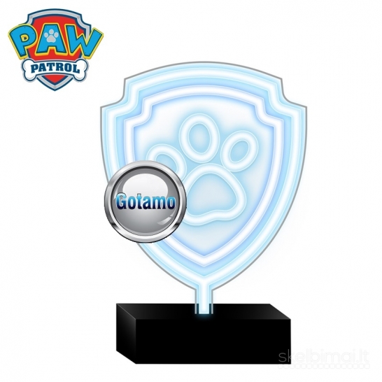 1212 Neoninė LED lempa ant stovo Paw Patrol – Letena WWW.GOTAMO.LT