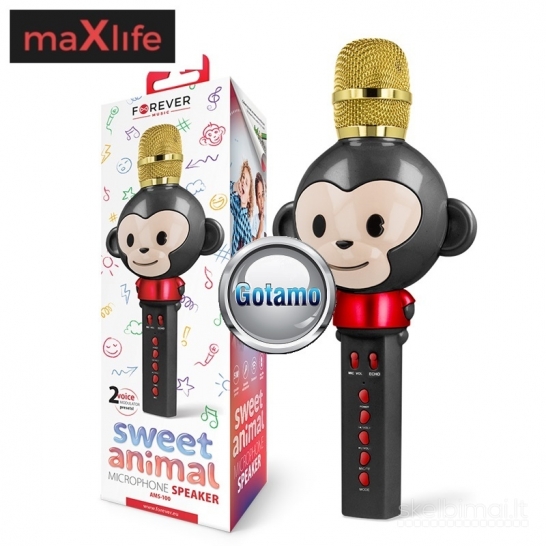 1218 Bluetooth mikrofonas su garsiakalbiu MaxLife MX-100 Animal
