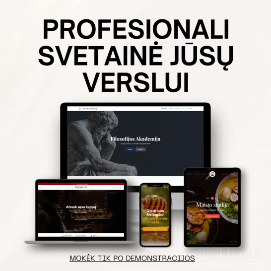 Svetainių kūrimas, el.parduotuvės, AI Integracijos