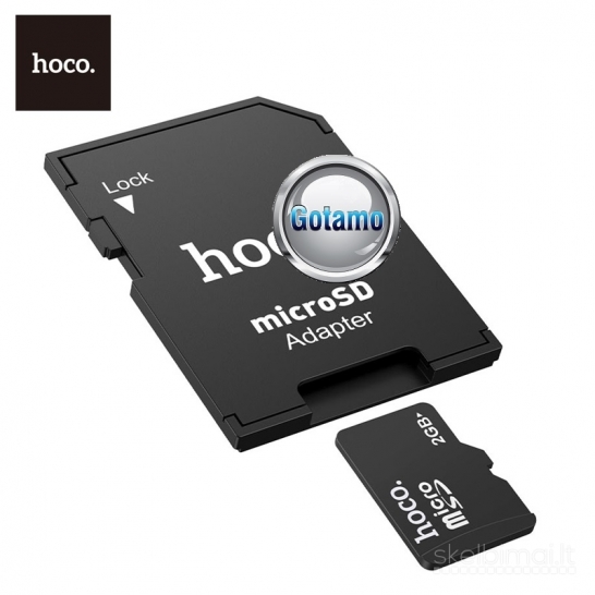 1257 Micro SD (TF) į SD atminties kortelės adapteris Hoco HB22