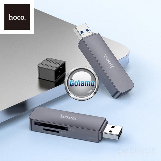 1258 Micro SD (TF) ir SD kortelių skaitytuvas USB 2.0 Hoco HB45