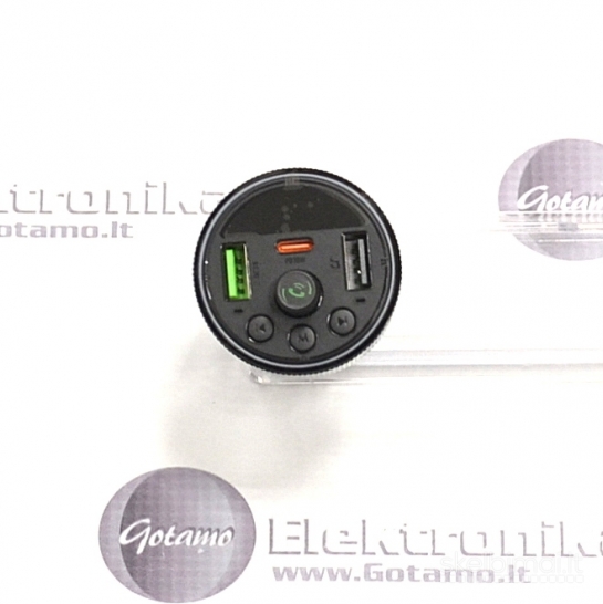 1264 FM moduliatorius Hoco E82 su Type-C 30W ir USB QC 3.0 – iki 68W galia