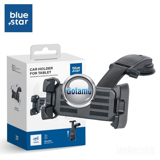 1272 Prie stiklo tvirtinamas auto laikiklis Blue Star Heavy Duty