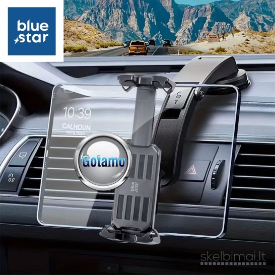 1272 Prie stiklo tvirtinamas auto laikiklis Blue Star Heavy Duty