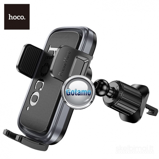 1273 Prie grotelių tvirtinamas auto laikiklis telefonui Hoco Air Outlet Pro