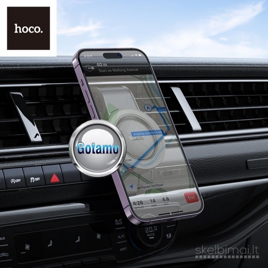 1274 Prie grotelių tvirtinamas auto laikiklis telefonui Hoco Duck MagSafe