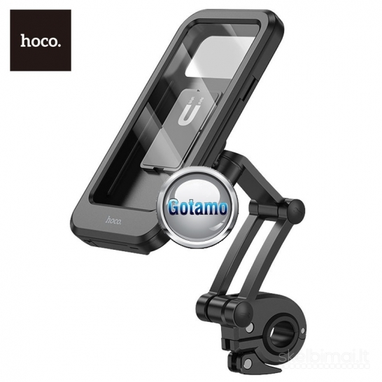 1276 Prie dviračio tvirtinamas laikiklis telefonui Hoco Fully Enclosed