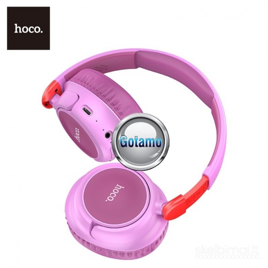 1278 Bluetooth ausinės Hoco Stereo Comfortable W43 (violetinės)