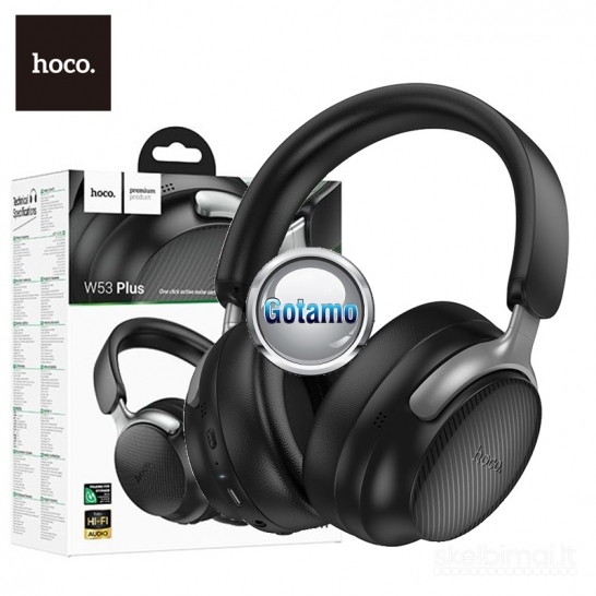 1279 Bluetooth ausinės Hoco ANC 90H Music W53 Plus WWW.GOTAMO.LT