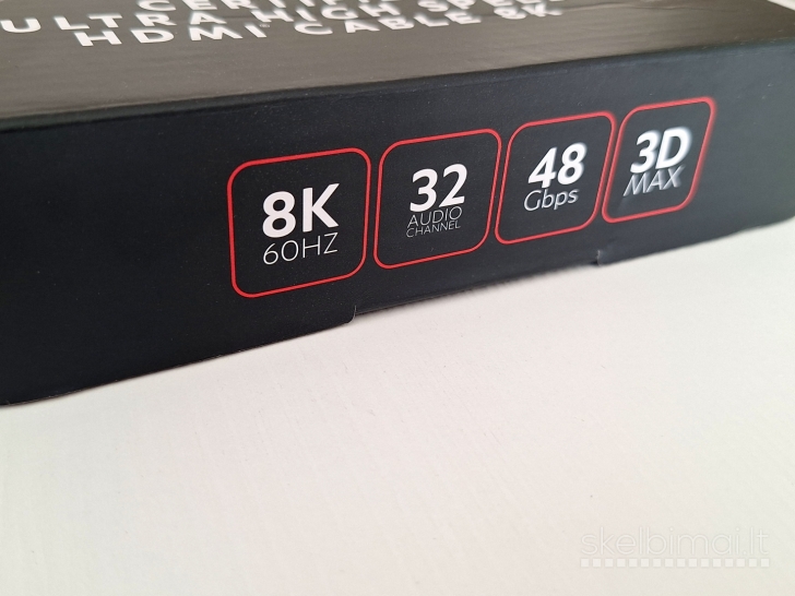 HDMI 2.1 kabelis 5 m 8K 60Hz 48Gbps eARC