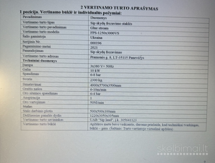 Sip skydų klijavimo staklės