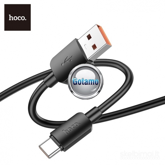 1288 Type-C laidas 1 metras 100W Hoco WWW.GOTAMO.LT