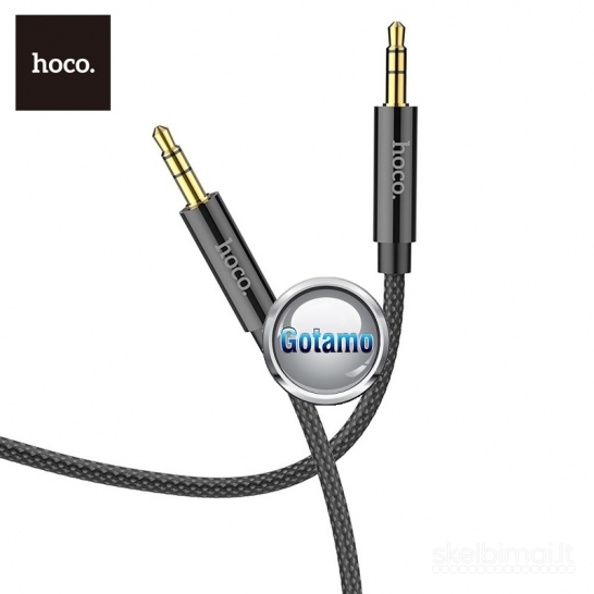 1291 AUX 3.5mm į AUX 3.5mm laidas 2 metrai Hoco WWW.GOTAMO.LT