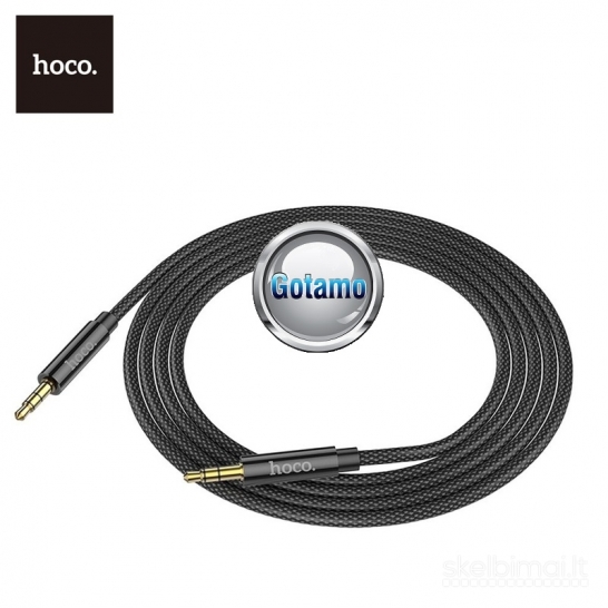 1291 AUX 3.5mm į AUX 3.5mm laidas 2 metrai Hoco WWW.GOTAMO.LT