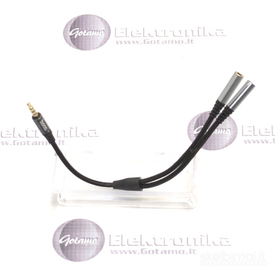1292 AUX 3.5mm į 2x AUX 3.5mm lizdus skirstytuvas (šakotuvas) Hoco