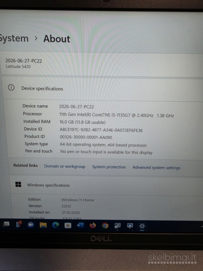 Dell Latitude 5420. i5-1135G7. 16 gb/ 256 gb.