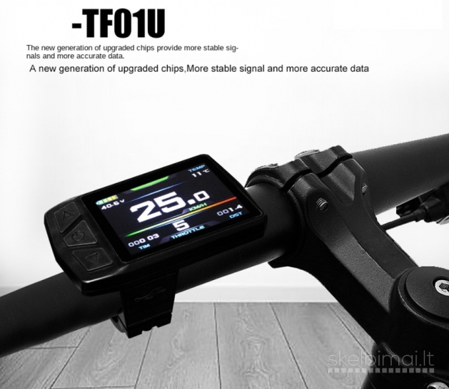 Naujas Spalvotas KT-TF01U Ekranas El. Dviračiui (Su USB)