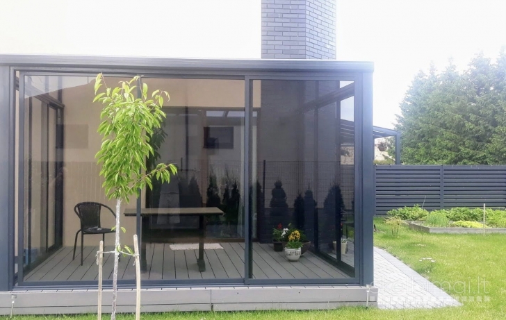 Stogeliai,Aliuminio stoginės,Verandų stiklinimas