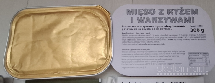 Lenkiškas kariškas sausas davinys Mre