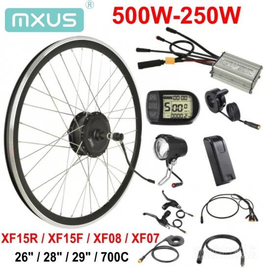 Naujas MXUS 250W-500W Variklio Komplektas Dviračio Elektrifikavimui Su Ratlankiu