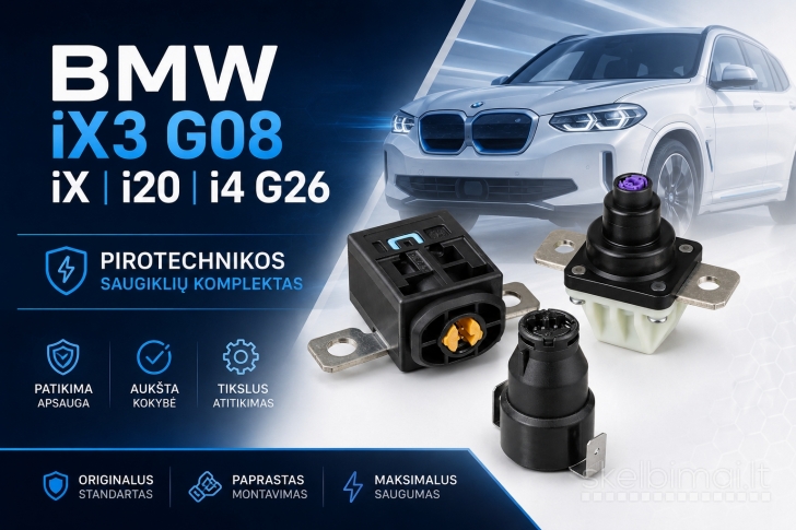 BMW iX3 G08 iX I20 i4 G26 Pirotechnikos saugikliai soviniai piropatronai
