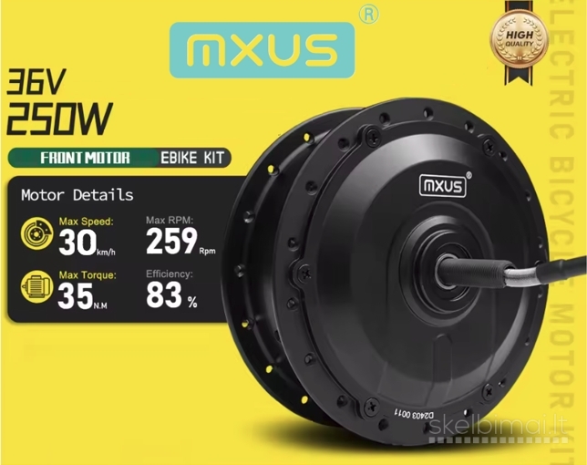 Naujas Priekinis El. Dviračio Variklis MXUS XF07 250W 36V
