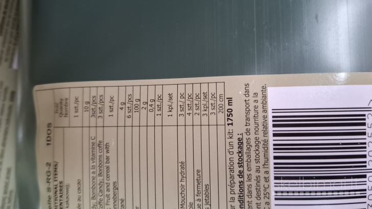 Lenkiškas kariškas paros maisto davinys