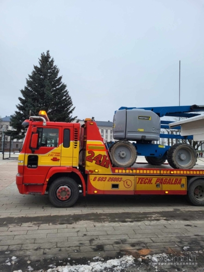 Sttybinių medzegu pristatymas ir iškrovimas su kranu-fiskaru