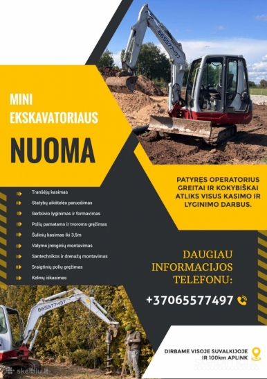 Visi kasimo ir lyginimo darbai 
