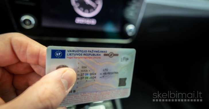 vairuotojo pažymėjimas per 7 dienas