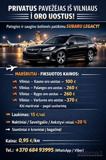 Teikiu privataus pavežėjo paslaugas
