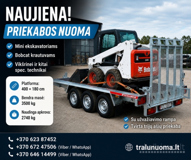 PRIEKABOS NUOMA spec. technikai