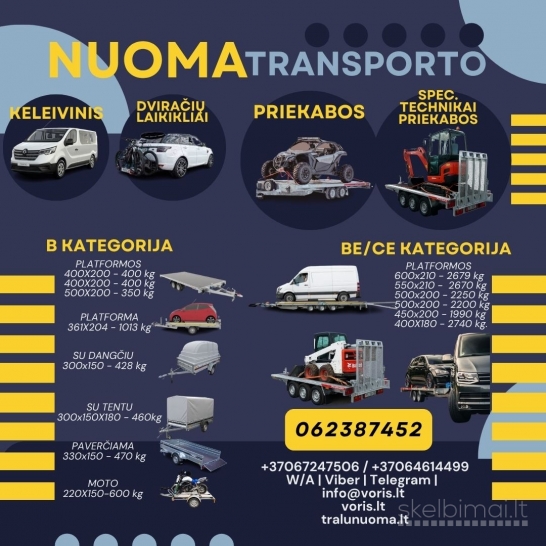 PRIEKABOS NUOMA spec. technikai