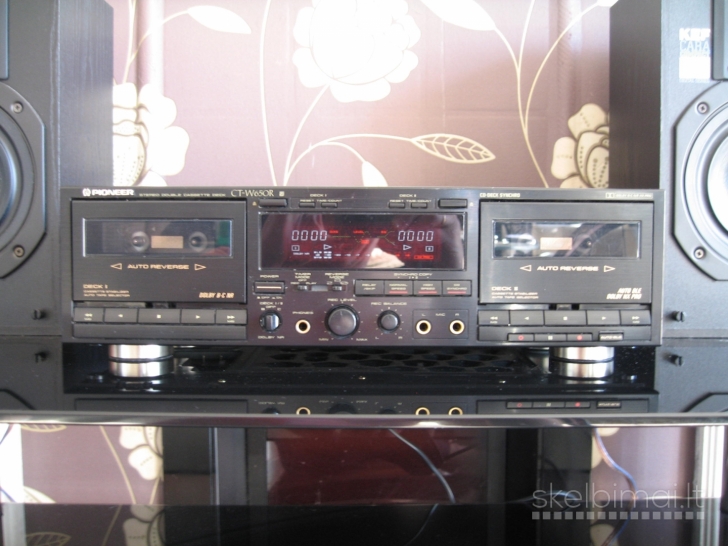 PIONEER CT-W650R Stereo Double Cassette Deck. 1991m. Made in Japan.