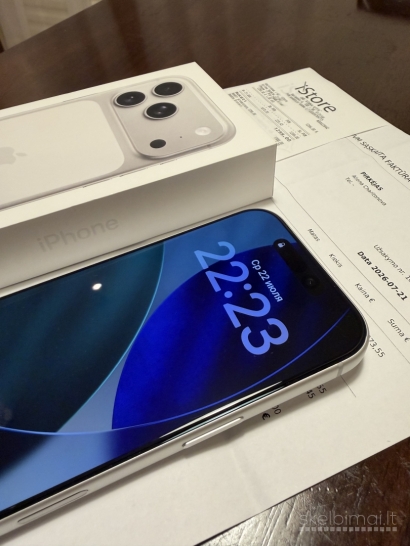 VISIŠKAI NAUJAS su čekiu IPHONE 17Pro