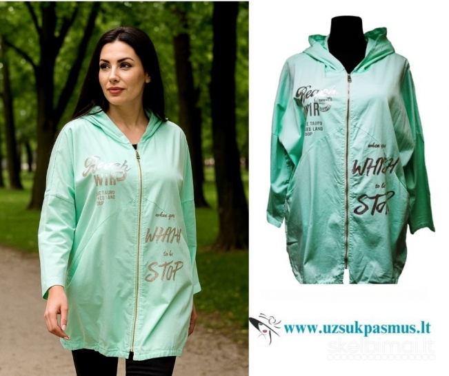 Medvilninė striukė vasarai. Dideli dydžiai